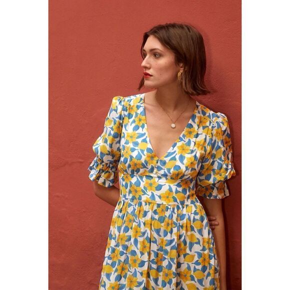 Soi Paris Bohemian Capri Print Dress in Capri Size 34 2 - Picture 2 of 11